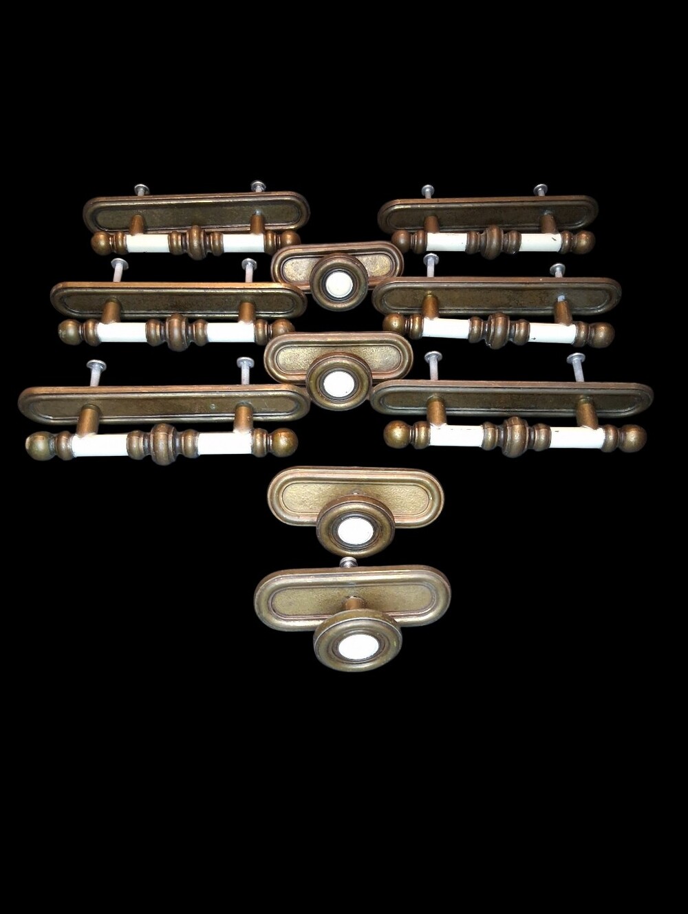 Vtg Amerock Drawer Handle Knob Pulls Lot Brass Furniture Hardware 1970's
